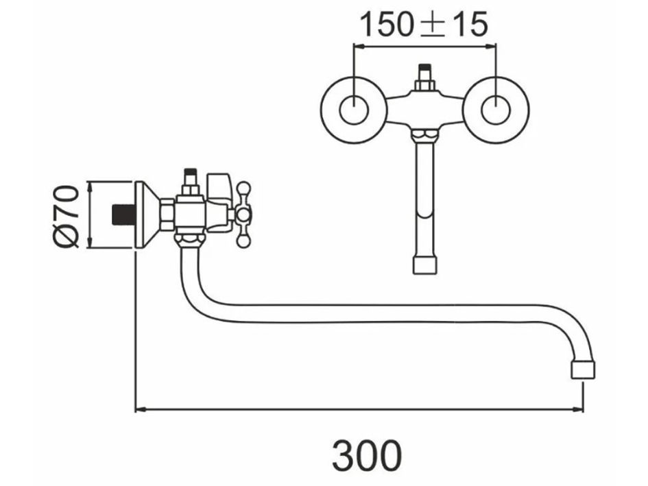 Смеситель для ванны G334441 Oliva GOTA ROCIO  ARVAD GROUP
