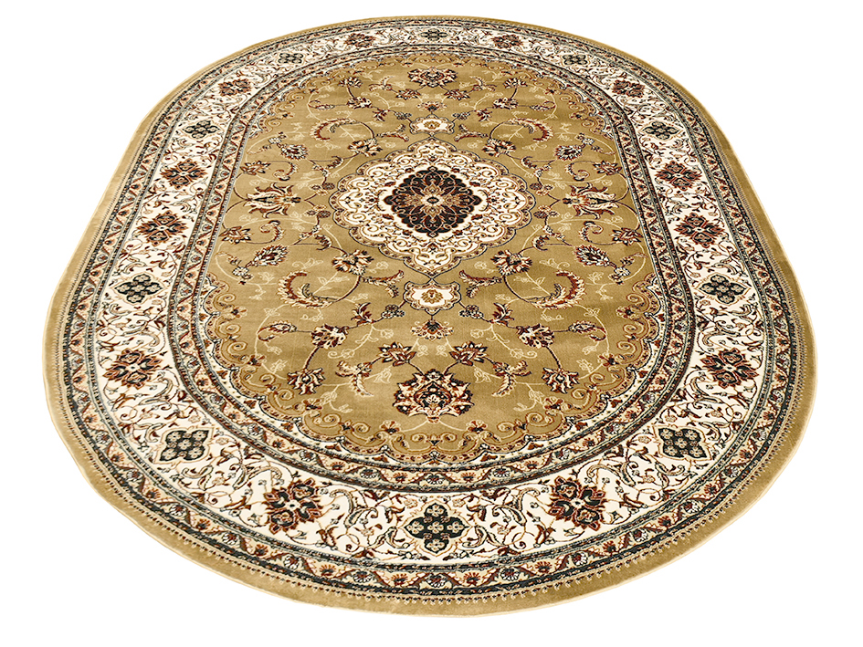 Ковер TAJMAHAL 070X120 TJ300 MUSTARD/CREAM ОВАЛ  FDS OZ KAPLAN 