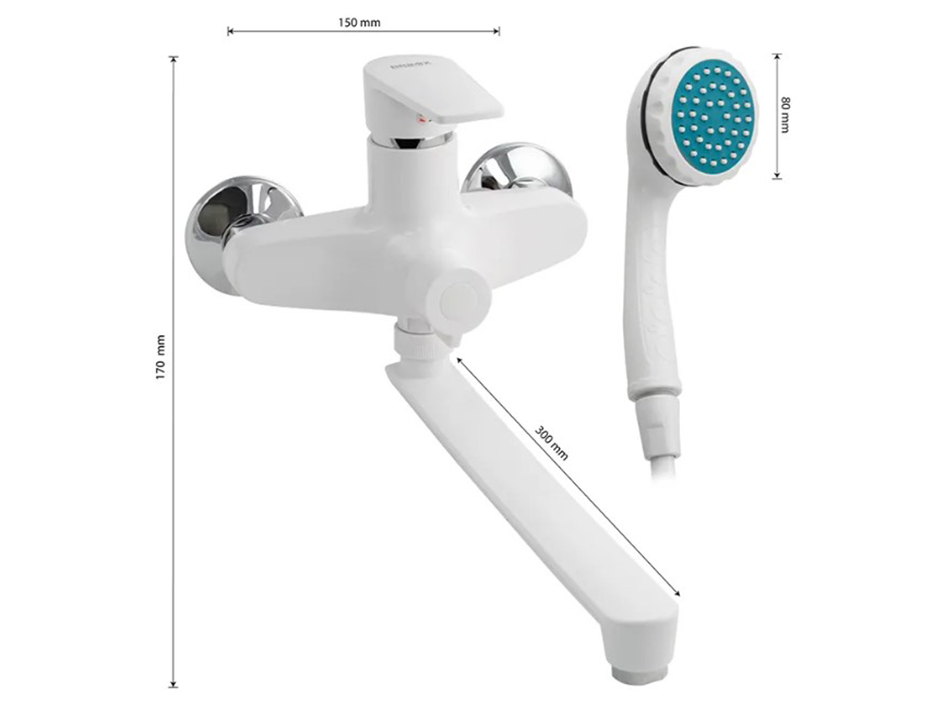 Смеситель для ванны АБС пластик 556 BRIMIX  САНАКС 