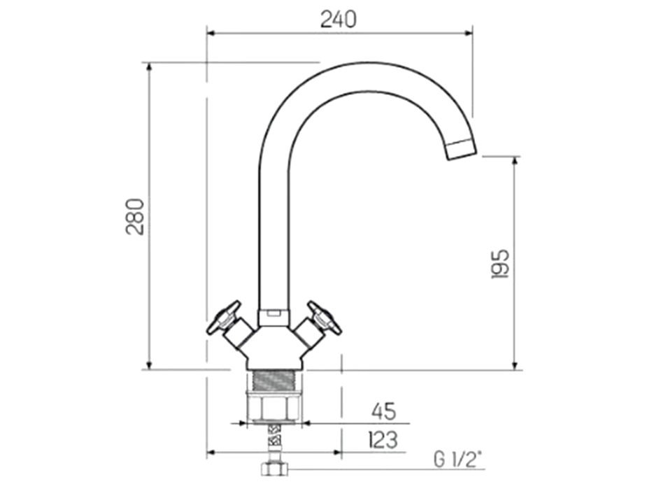 Смеситель для мойки SL115-274F РМС