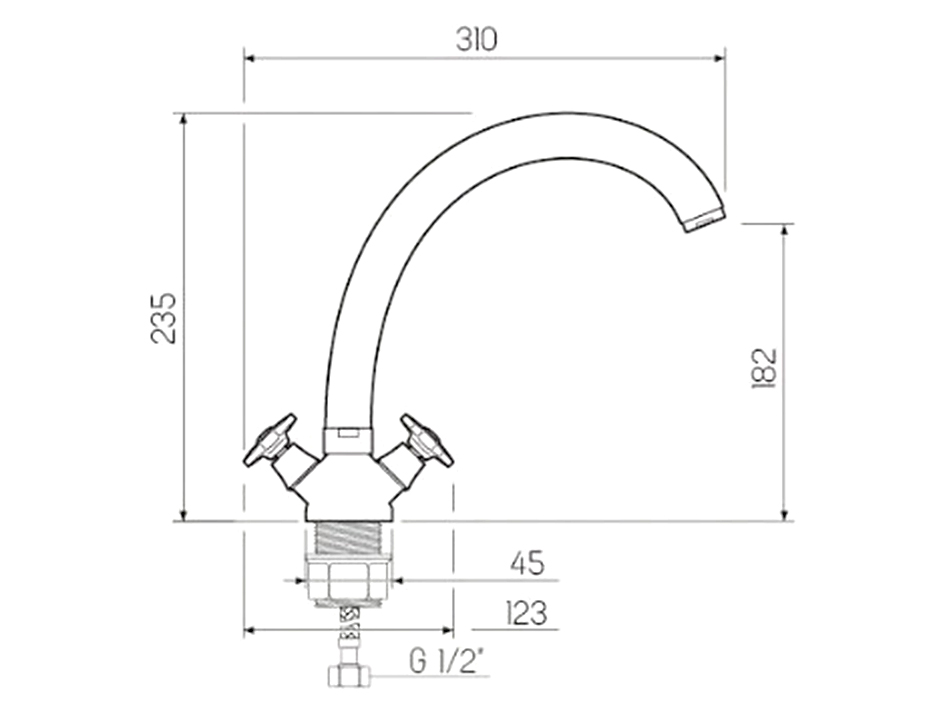 Смеситель для мойки SL115-273F РМС