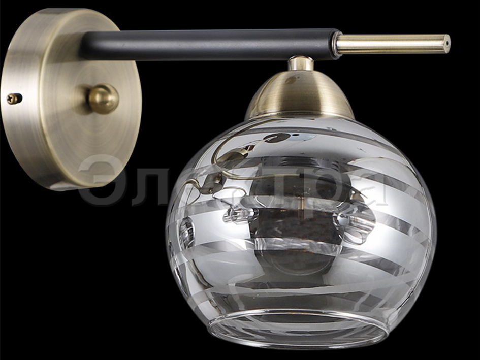 Светильник бра IL 9800-1WSQ-79 BK AB     ELEKTRA