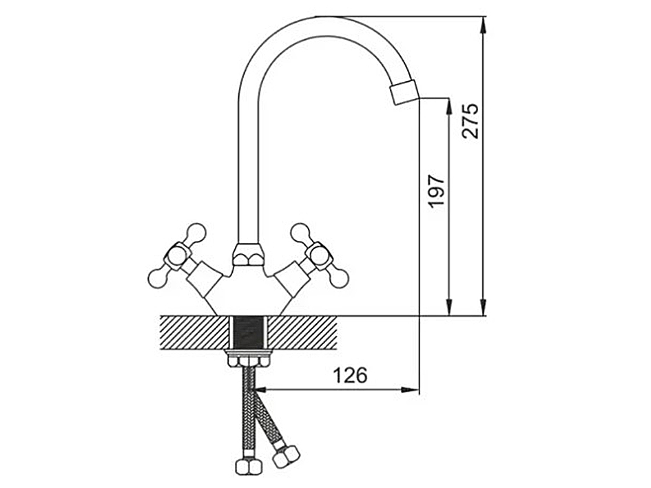 Смеситель для мойки G333342 Oliva GOTA ROCIO  ARVAD GROUP