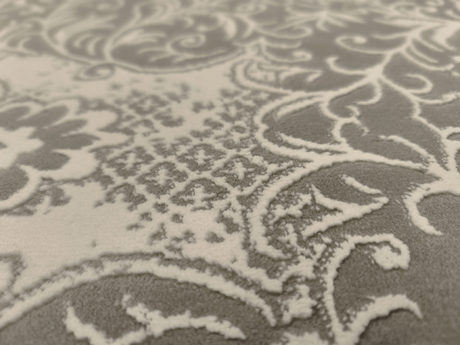 Ковер ELEGANT 160X230 EL102 CREAM SILVER ОВАЛ  FDS OZ KAPLAN 