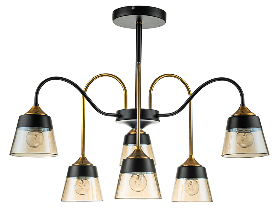 Cветильник 1147/6P BLACK/BRASS  ESCADA