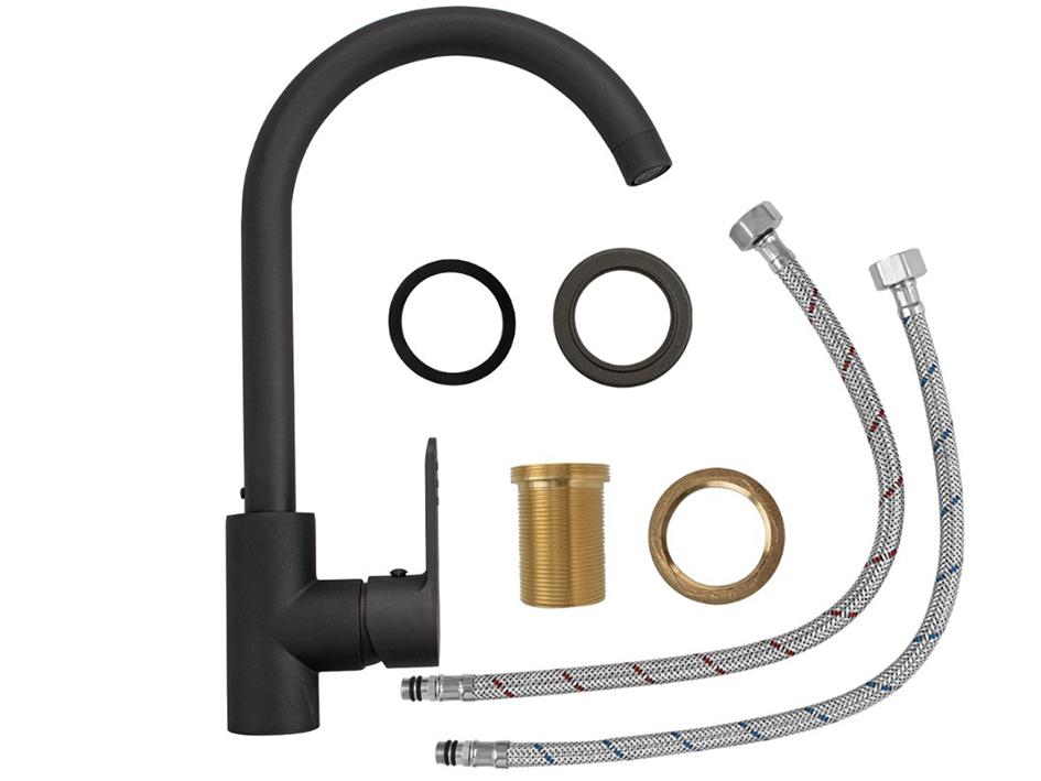 Смеситель для мойки 8954 графит CONSUL  САНАКС 