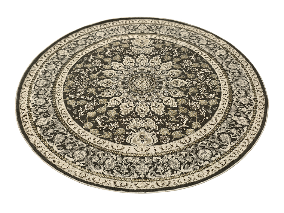 Ковер LISA 160X160 A5974A ANTRASIT-MUSTARD КРУГ  FDS OZ KAPLAN 