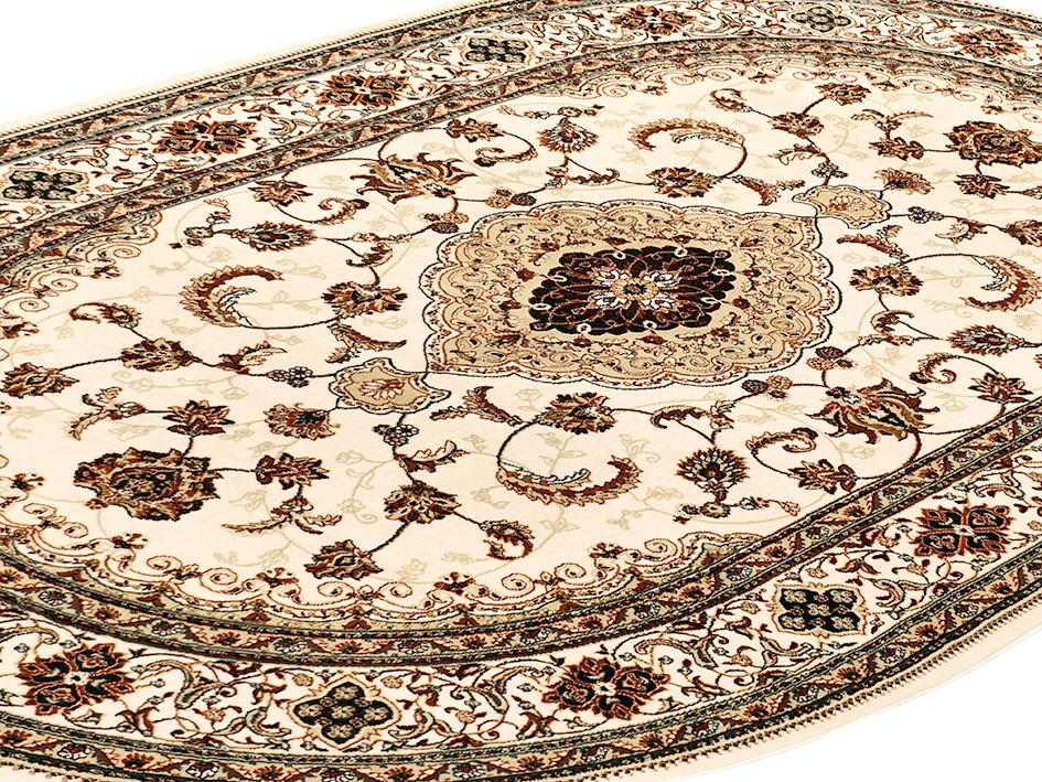 Ковер TAJMAHAL 070X120 TJ300 CREAM/CREAM ОВАЛ  FDS OZ KAPLAN 