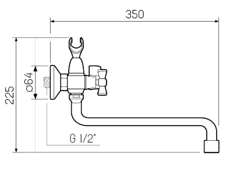 Смеситель для ванны SL118-140  РМС