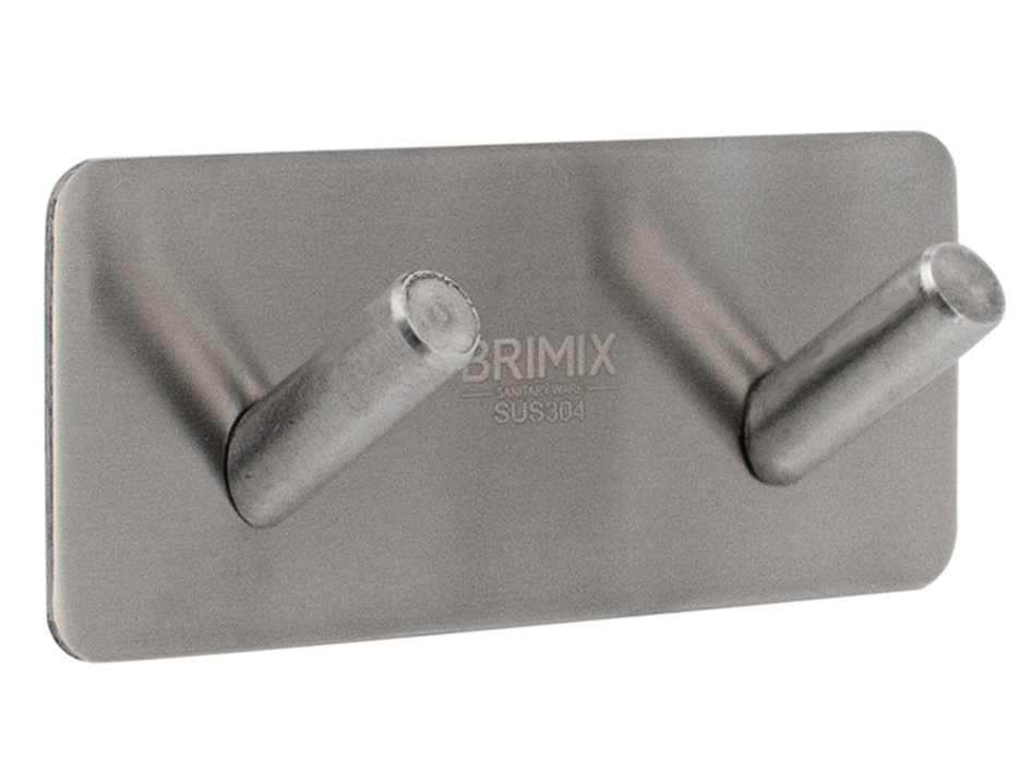 Крючок двойной нерж.самоклейка 541 BRIMIX  САНАКС