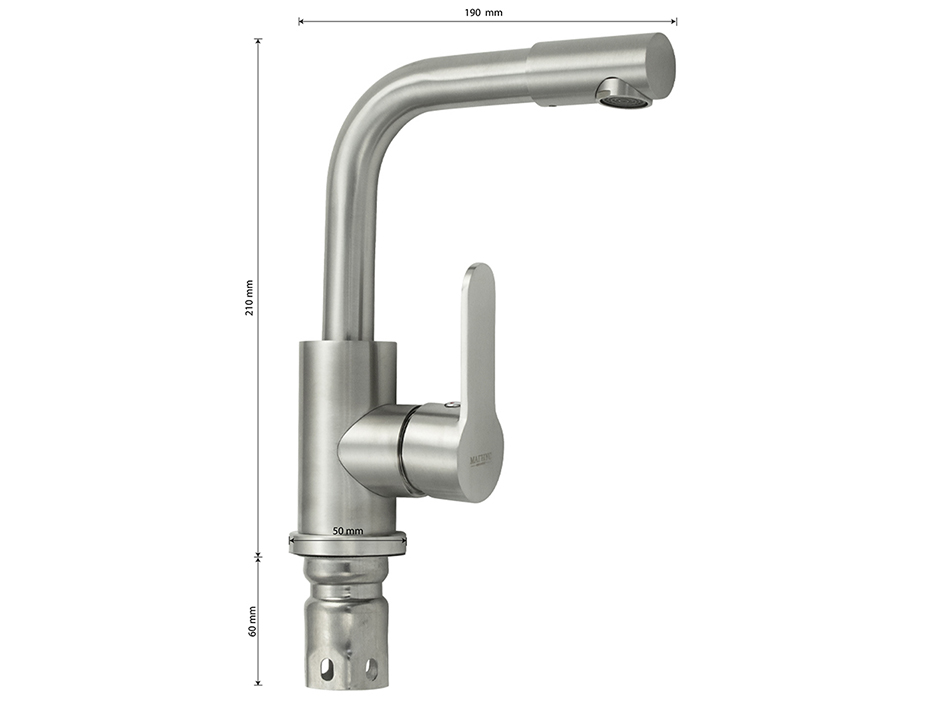 Смеситель для умывальника нерж. 9146 MAGNUS  САНАКС 