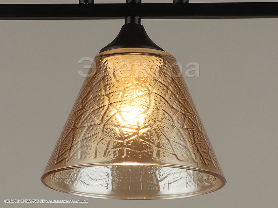 Светильник 04864-0.3-03 BK+WOOD      ELEKTRA  