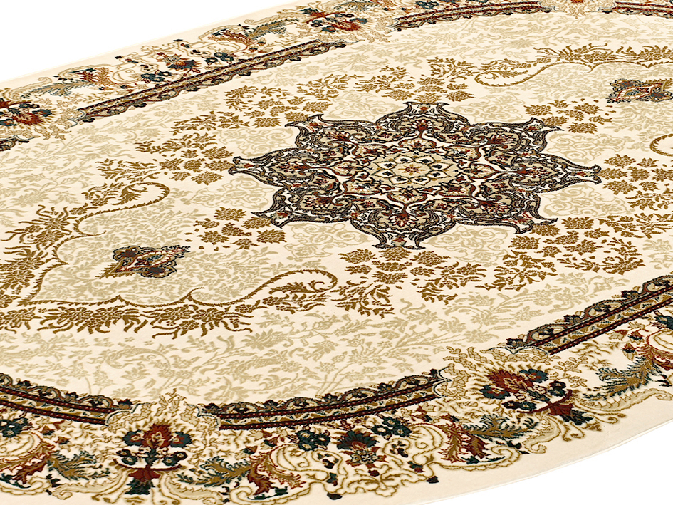 Ковер TAJMAHAL 160X230 TJ304 CREAM/CREAM ОВАЛ  FDS OZ KAPLAN 