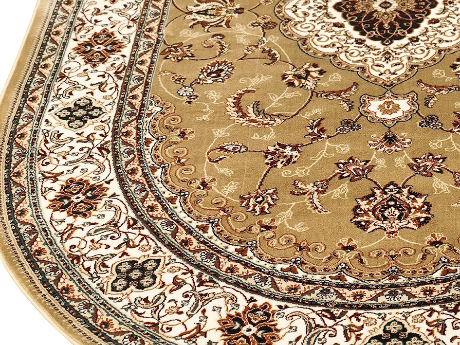 Ковер TAJMAHAL 200X290 TJ300 MUSTARD/CREAM ОВАЛ  FDS OZ KAPLAN 