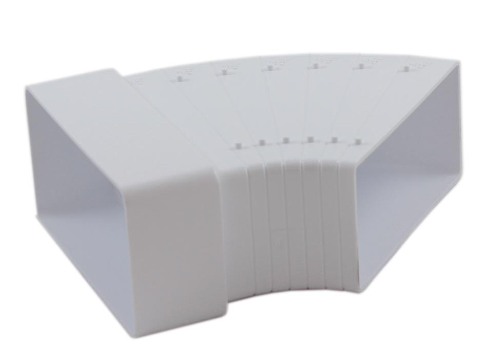 Колено разноугловое горизонтальное 60*120 пластик