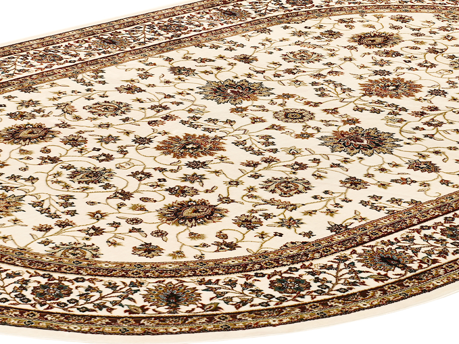 Ковер TAJMAHAL 070X120 TJ301 CREAM/CREAM ОВАЛ  FDS OZ KAPLAN 