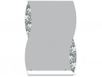 Зеркало 400*600мм волна с мат.рис.полка 400мм 40528  САНАКС