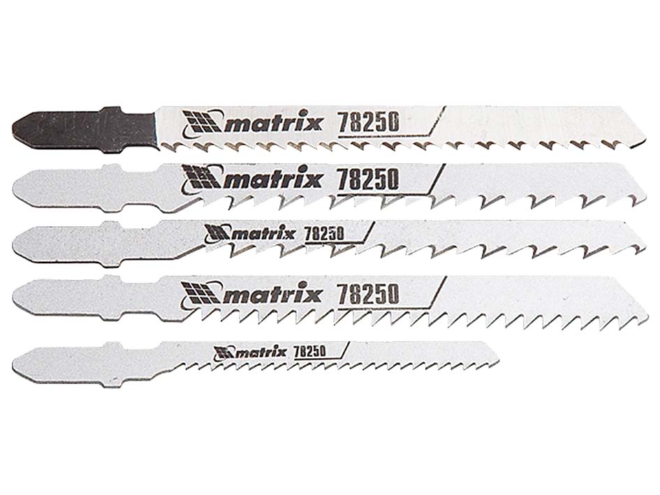 Набор пилок д/эл.лобзика 5шт дерево   MATRIX