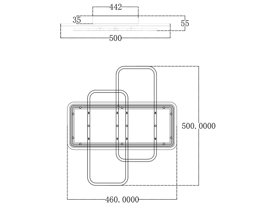 Cветильник 10215/S LED 85W WHITE/BLACK  ESCADA