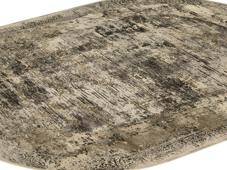 Ковер LISA 200X290 A4550A IVORY-MUSTARD ОВАЛ  FDS OZ KAPLAN 