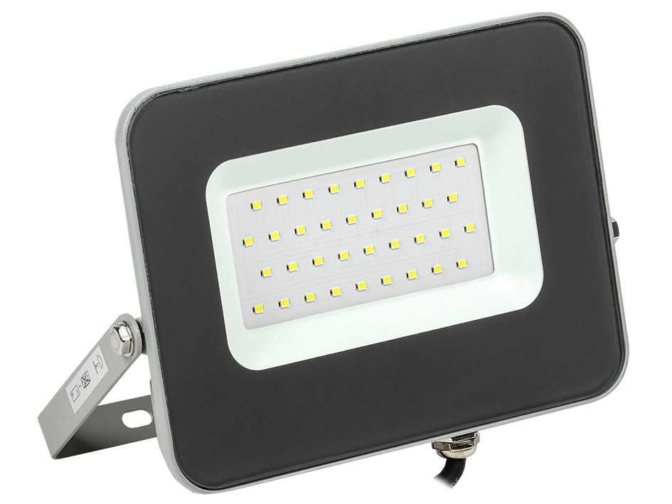 Прожектор светодиодный СДО 07-30 серый LPDO701-30-K03 IEK