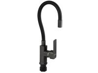 Смеситель для мойки Графит, черный излив 9657 FABIA  САНАКС 