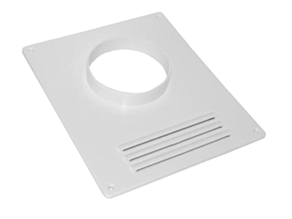 Площадка торцевая пластиковая с решеткой 205*240 фланец 125