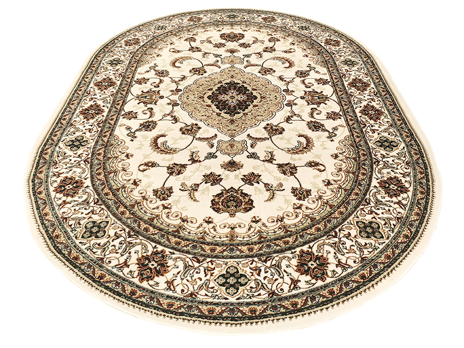 Ковер TAJMAHAL 070X120 TJ300 CREAM/CREAM ОВАЛ  FDS OZ KAPLAN 