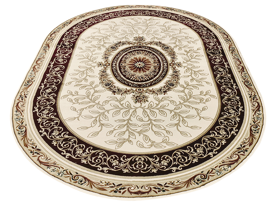 Ковер TAJMAHAL 200X290 TJ302 CREAM/RED ОВАЛ  FDS OZ KAPLAN 