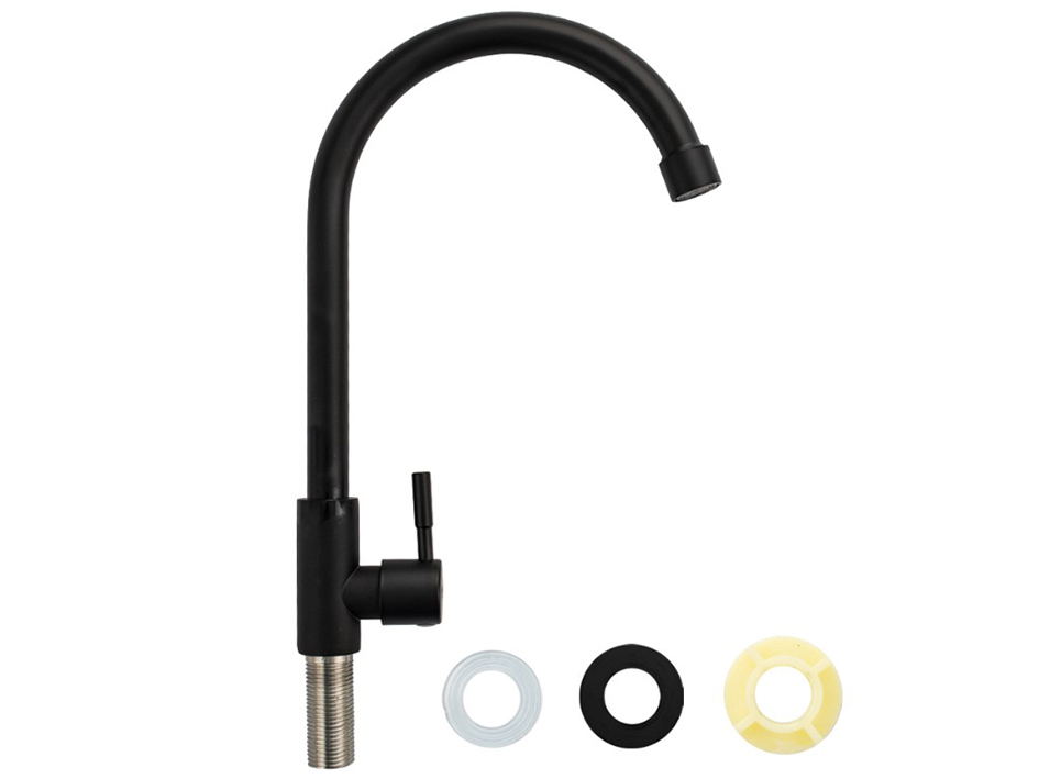 Кран на одну воду черный 9311 BRIMIX  САНАКС