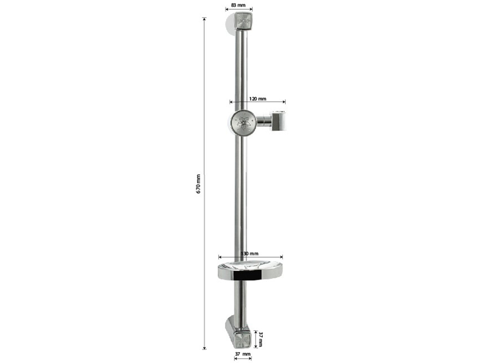 Душевая стойка мет.с мыльницей 900 RUSSIA-MOSCOW  САНАКС 