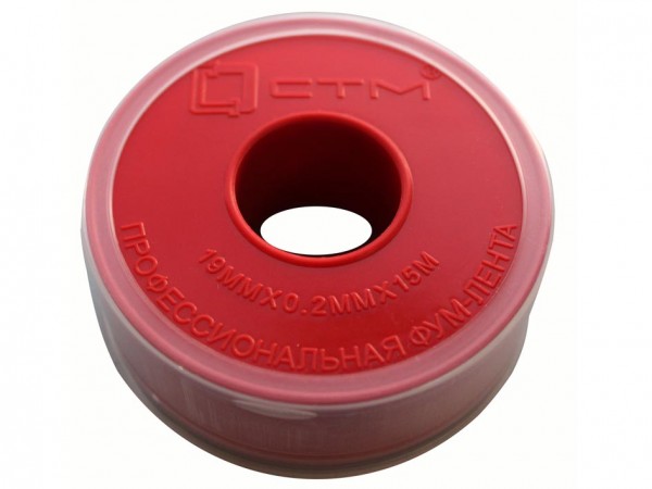 Лента 19мм*15м тефлоновая красная  СТМ