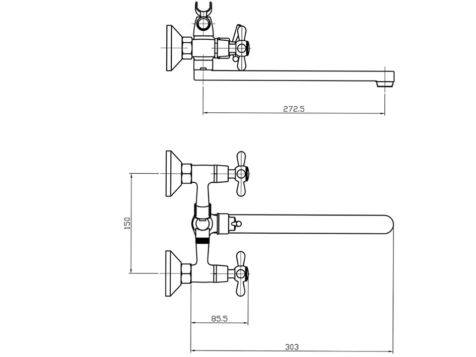 Смеситель для ванны  RP120B ROEGEN   СТМ