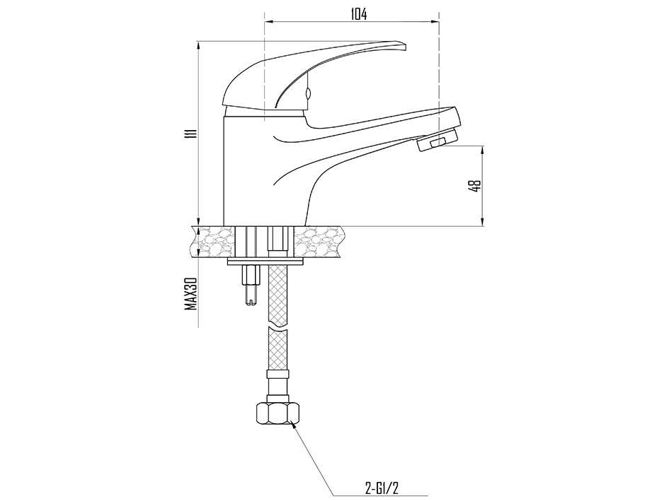 Смеситель для умывальника  DVL0341-04 ENZO DEVIDA   СТМ