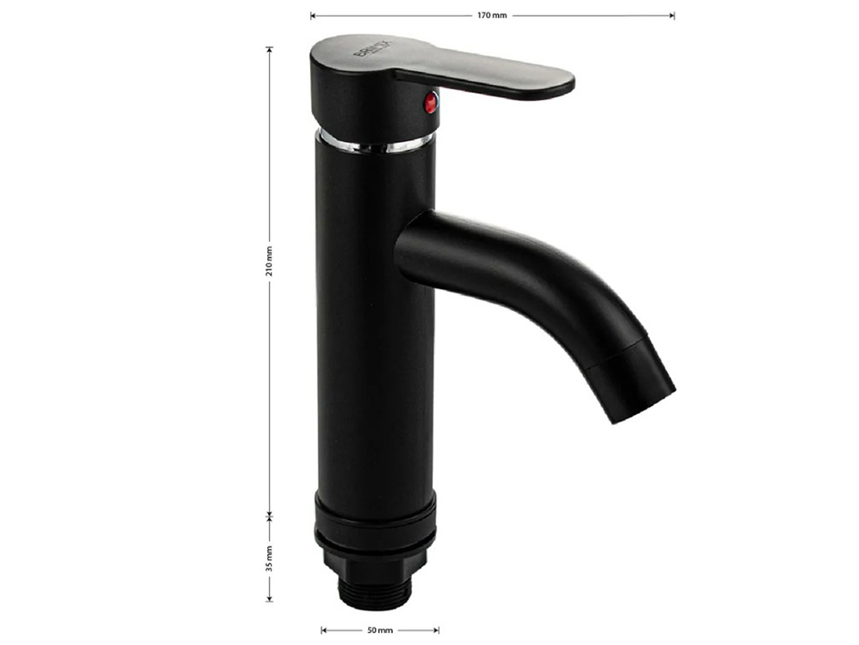 Смеситель для умывальника АБС пластик черный 5952 BRIMIX  САНАКС 