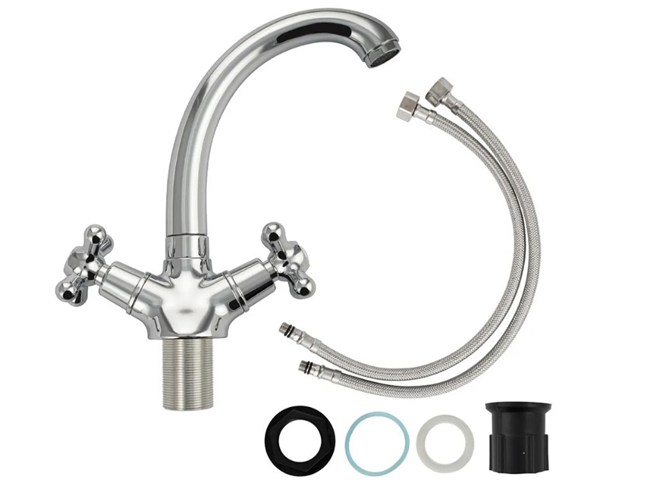 Смеситель для мойки АБС пластик хром 4411 BRIMIX  САНАКС нез