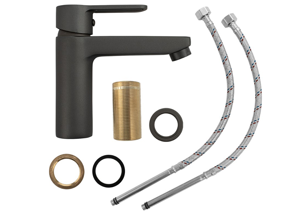 Смеситель для умывальника 8930 графит CONSUL  САНАКС 