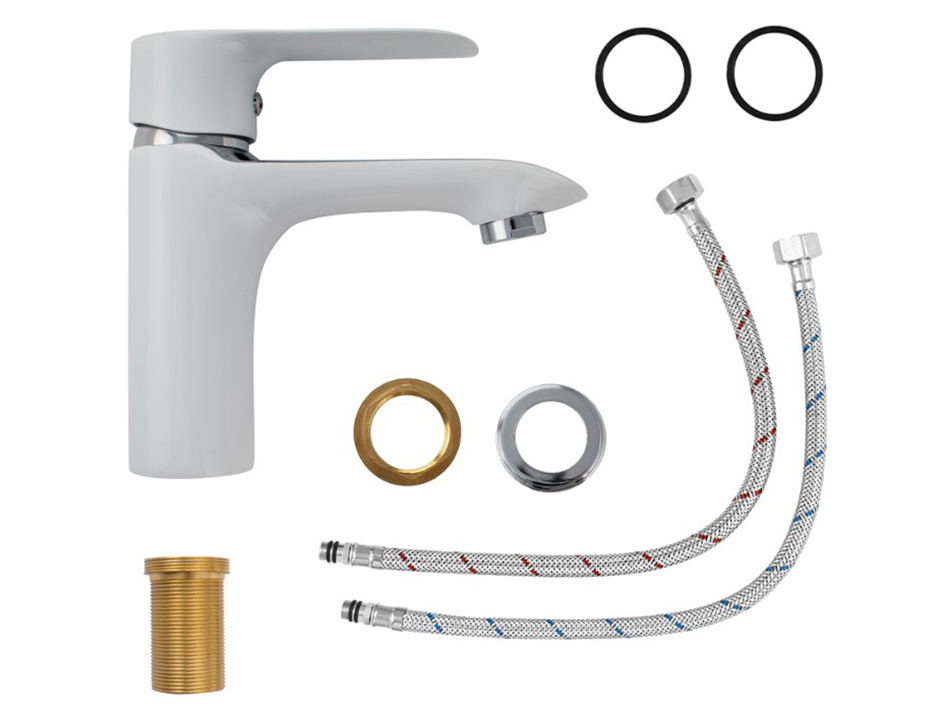 Смеситель для умывальника белый 5230 GFmark  САНАКС 