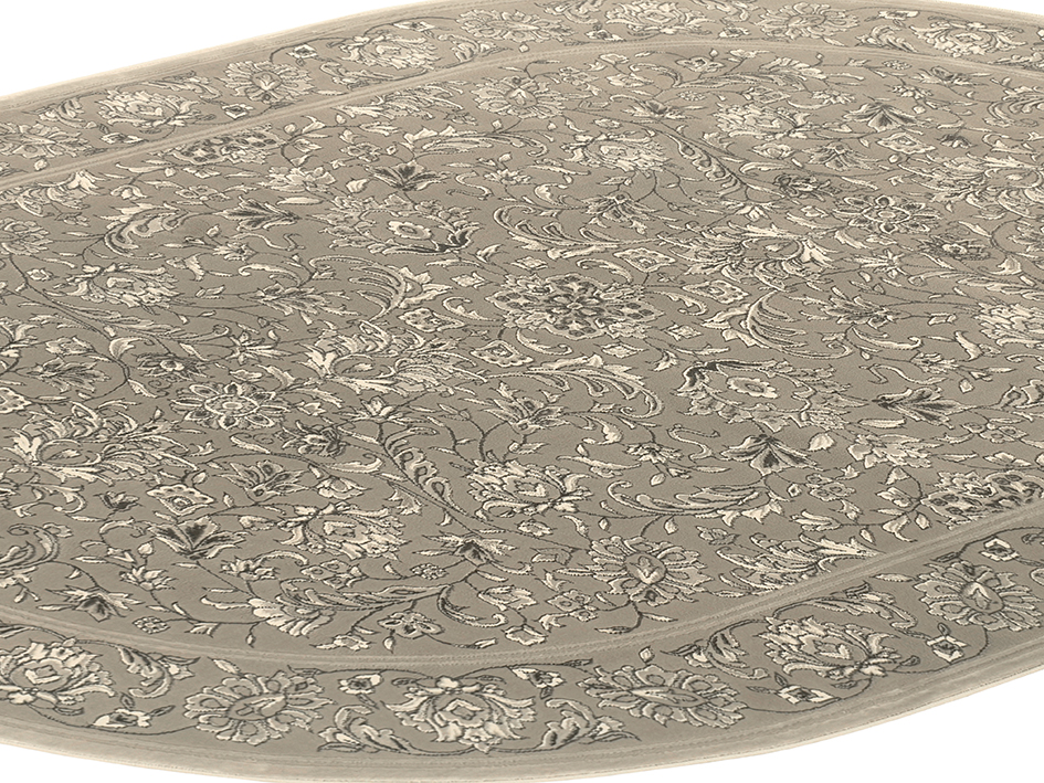 Ковер ELEGANT 160X230 EL101 SILVER L.GREY ОВАЛ  FDS OZ KAPLAN 