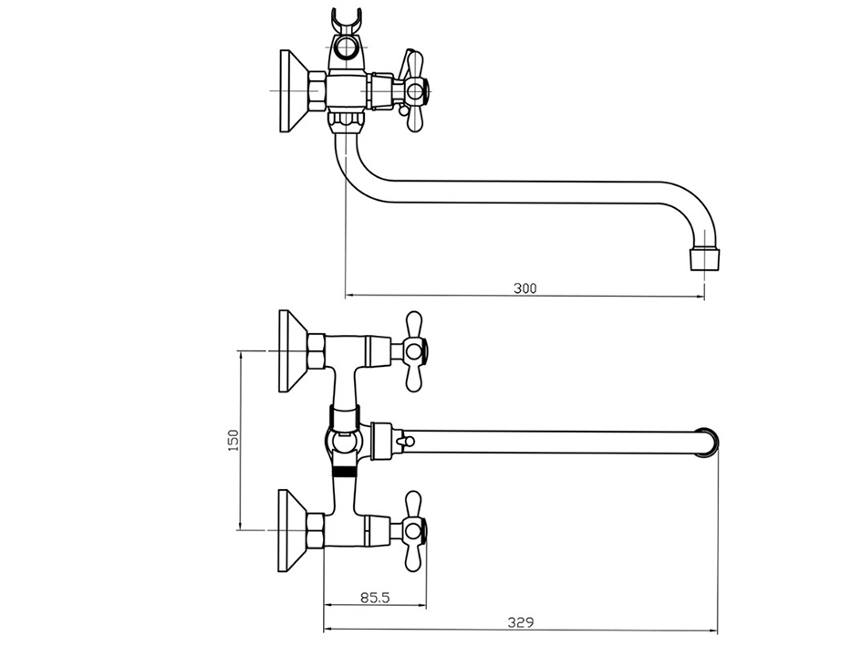 Смеситель для ванны  RP120A ROEGEN   СТМ