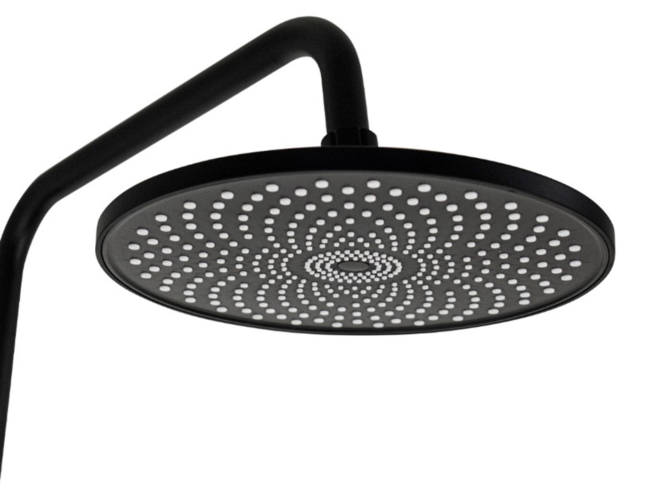 Душевая стойка с смесителем, тропический душ АБС-пластик черный 3055 BRIMIX  САНАКС 