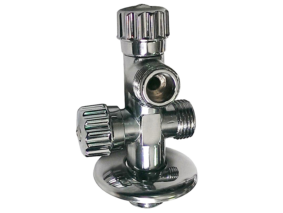 Кран 1/2*1/2*1/2 двойного подключения 126  САНАКС