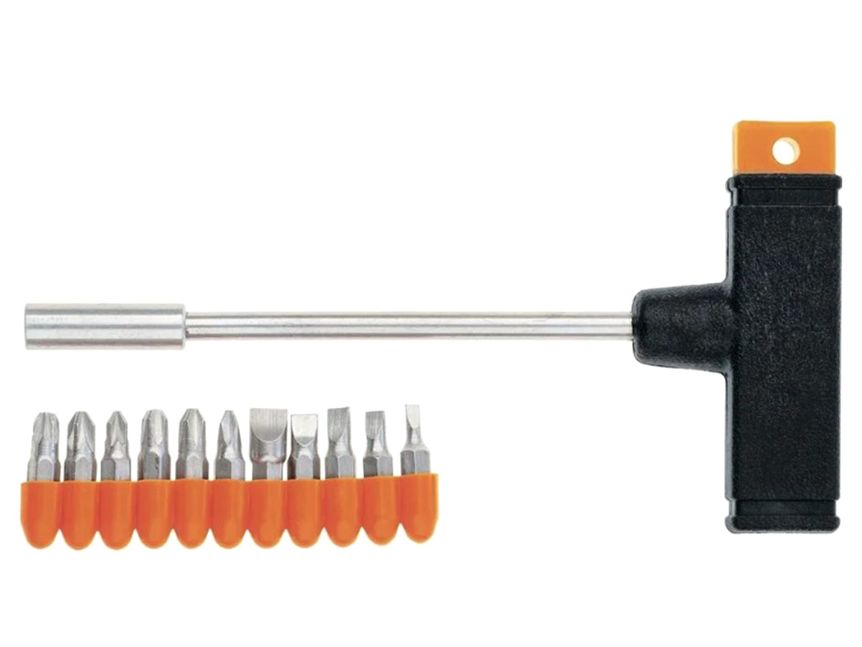 Отвертка Т-образ.ручка,наб.бит 11шт  SPARTA