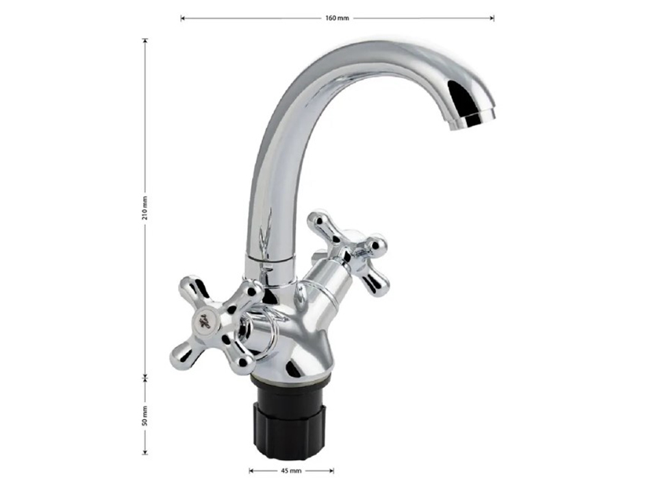 Смеситель для мойки АБС пластик хром 4411 BRIMIX  САНАКС нез