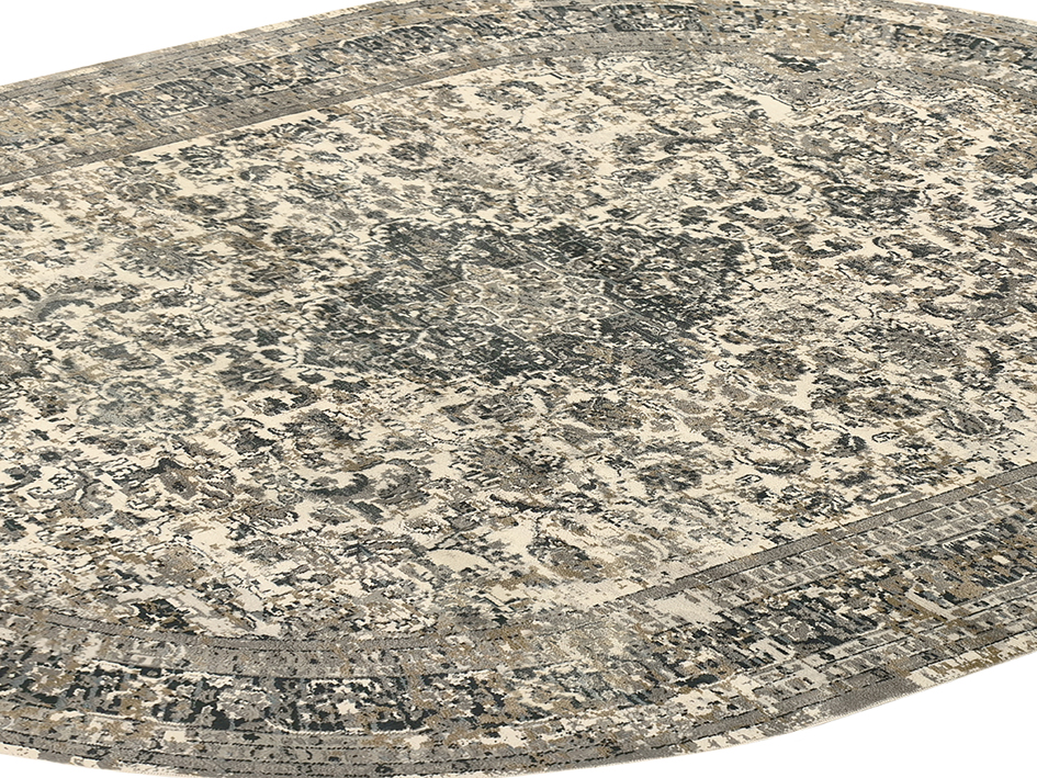 Ковер DAHLIA 200X290 8448A GREY BLUE ОВАЛ  FDS OZ KAPLAN 