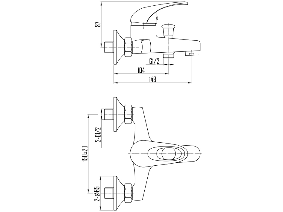 Смеситель для ванны  DVL0324-04 ENZO DEVIDA   СТМ