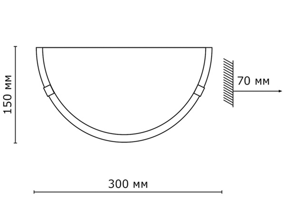 Светильник 053 ХРОМ 300*150 DUNA  СОНЕКС