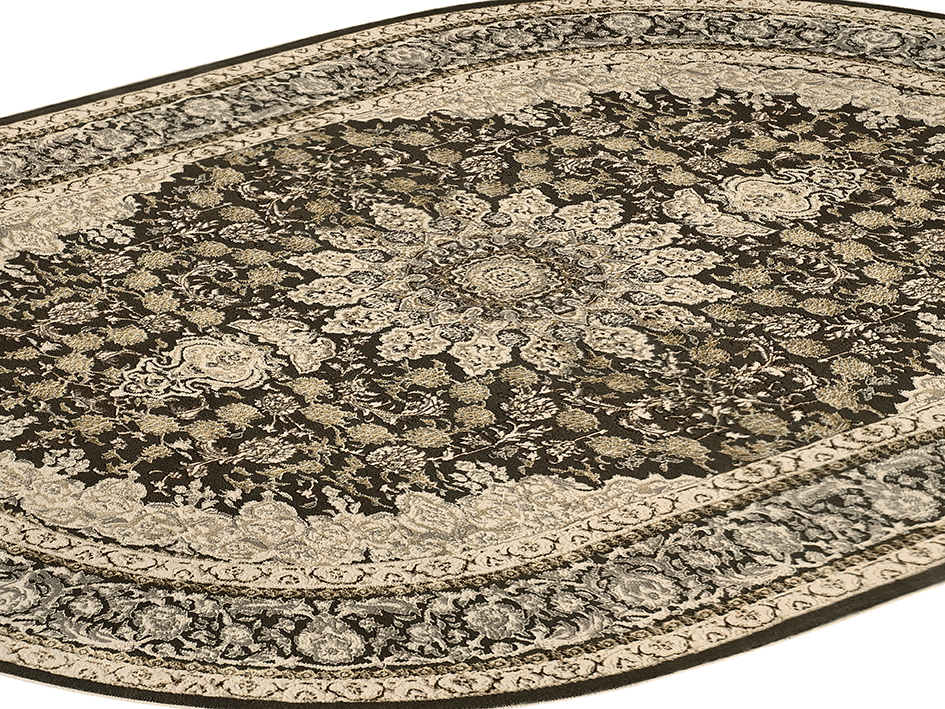 Ковер LISA 160X230 A5974A ANTRASIT-MUSTARD ОВАЛ  FDS OZ KAPLAN 