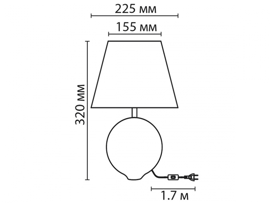 Настольная лампа 8140/1T TAPALA (0048136)  СОНЕКС