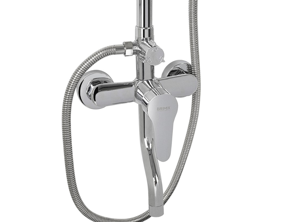 Душевая стойка с смесителем, тропический душ АБС-пластик хром 3069 BRIMIX  САНАКС 